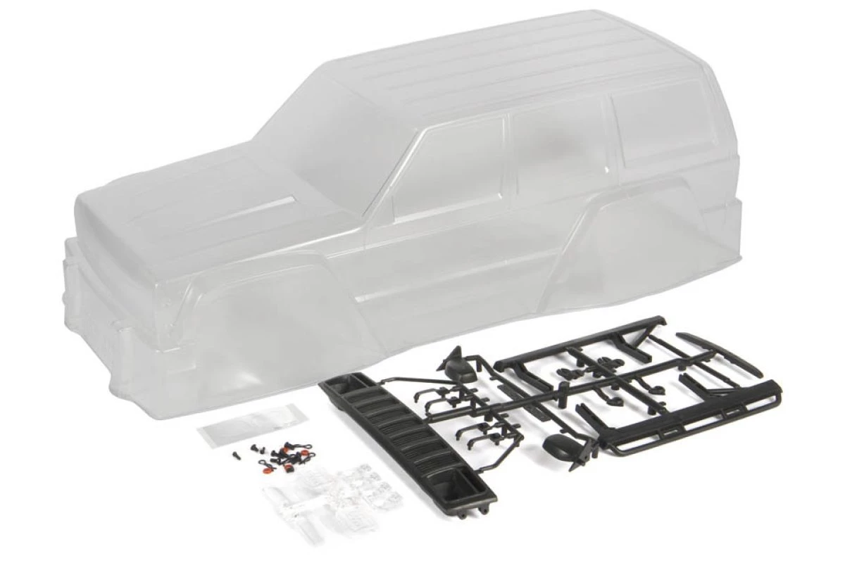 AX31337 | Axial 2000 Jeep Cherokee Clear Unpainted Body Shell W/ Decal Sheet 1 AX31337 | Axial 2000 Jeep Cherokee Clear Unpainted Body Shell W/ Decal Sheet