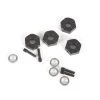 AXI232018 | Axial 12mm Black Aluminium Wheel Hexes 4Pcs W/ Hardware