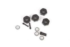 AXI232018 | Axial 12mm Black Aluminium Wheel Hexes 4Pcs W/ Hardware