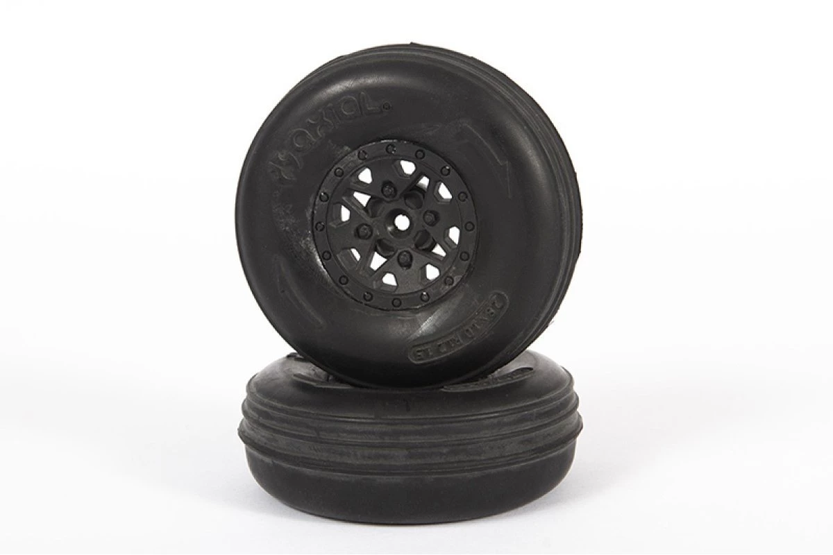 AXI41000 | Axial 1.2/1.6" ST28 Razor Front & Rear Paddle Tyres On Black Rims - Glued Wheels 4Pcs 3 AXI41000 | Axial 1.2/1.6" ST28 Razor Front & Rear Paddle Tyres On Black Rims - Glued Wheels 4Pcs - Image 3