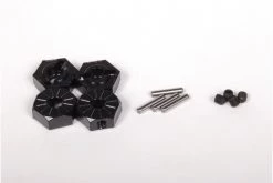 AX30427 | Axial 12mm Black Aluminium Wheel Hexes (Narrow) W/ Axle Pins 4Pcs