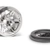 AX8092 | Axial 2.2" Rockster Chrome Beadlock Rims 2Pcs