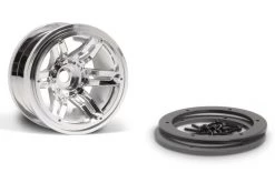 AX8092 | Axial 2.2" Rockster Chrome Beadlock Rims 2Pcs