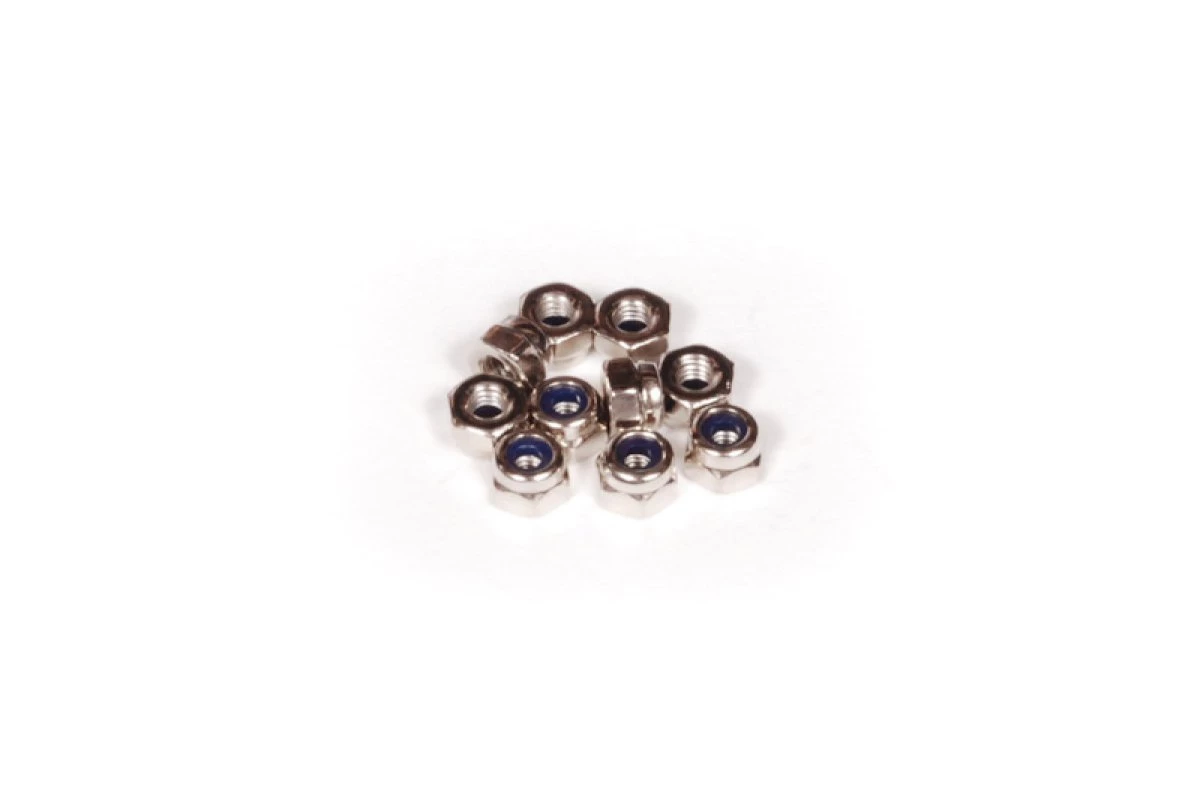AXA1041 | Axial 2.6mm Silver Nyloc Nuts 10Pcs 1 AXA1041 | Axial 2.6mm Silver Nyloc Nuts 10Pcs