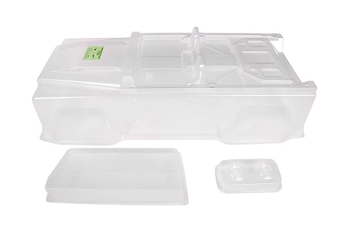 AX4010 | Axial Dingo Clear Unpainted Body Shell W/ Molded Cage & Decal Sheet 1 AX4010 | Axial Dingo Clear Unpainted Body Shell W/ Molded Cage & Decal Sheet